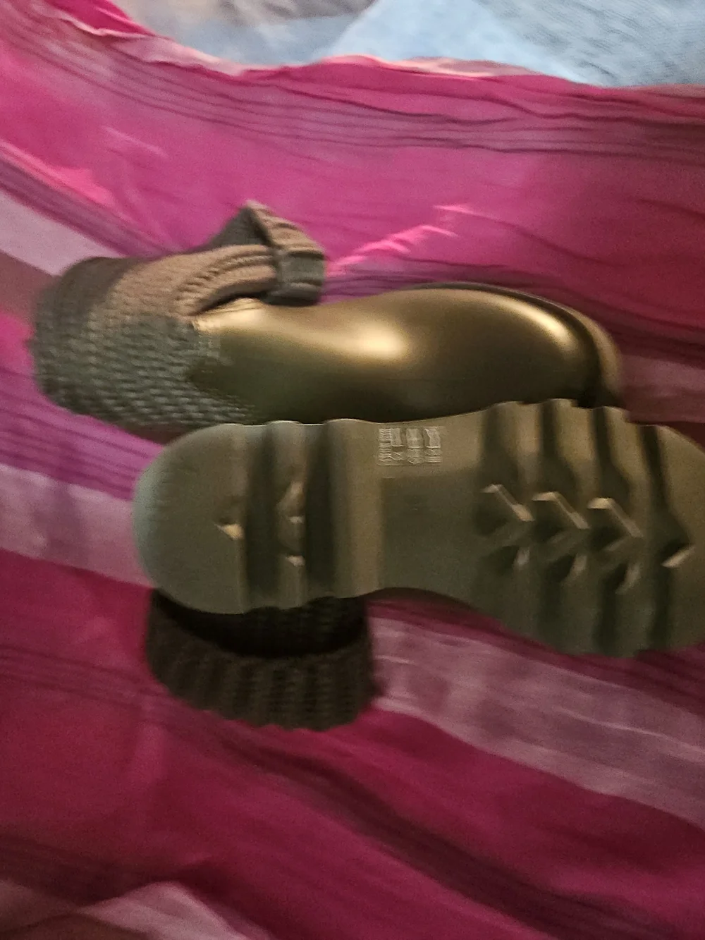 Moncler Black Knit-Cuff Waterproof Ankle Boots. NWOB. NEVER BEEN WORN.